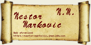 Nestor Marković vizit kartica